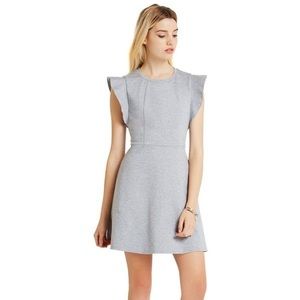BCBGeneration Grey flutter sleeve dress
